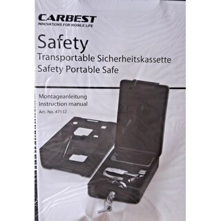 Carbest Mobiler Tresor inkl Halterung,Safe für Wohnmobil,Caravan,Boot,Haus