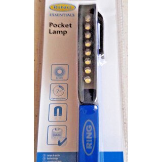 RING LED Taschanlampe Pocket Light inkl. Batterien, Arbeitsleuchte, Camping,Outoor, Haus