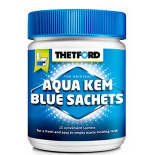 Thetford Toilettenzusatz Aqua Kem Sachets  15x 30g & 2 Liter Activ Rinse