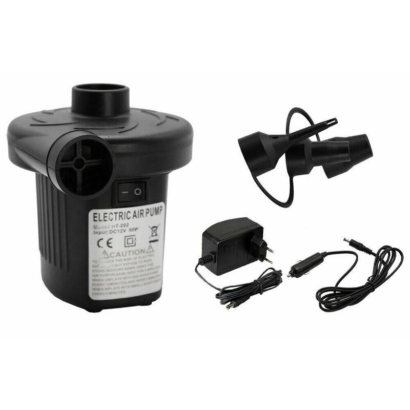Sanifri home - Elektrische Pumpe 12V/230V, Aufpumpen und Entleeren, für  Luftbetten u. Luftmatratzen 