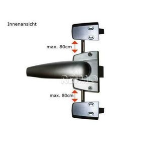 Toiletten-Trschloss 3 - Punkt - Verriegelung,silber matt,Wohnmobil,Caravan,Boot