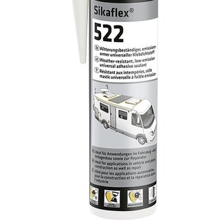 Sikaflex 522 weiß 300ml Kraftkleber Dichtstoff Wohnmobil Solarpanel Spoiler