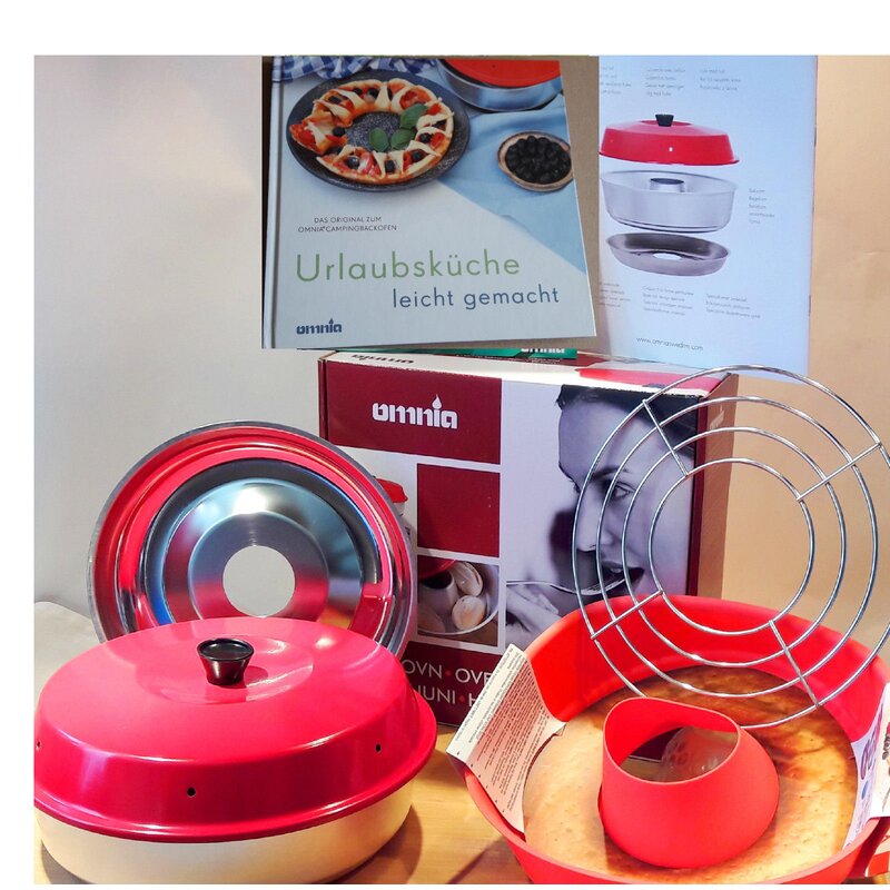 Omnia Camping Backofen Gitter Auflaufform Aufbackgitter Kochbuch Rezepte Ofen 